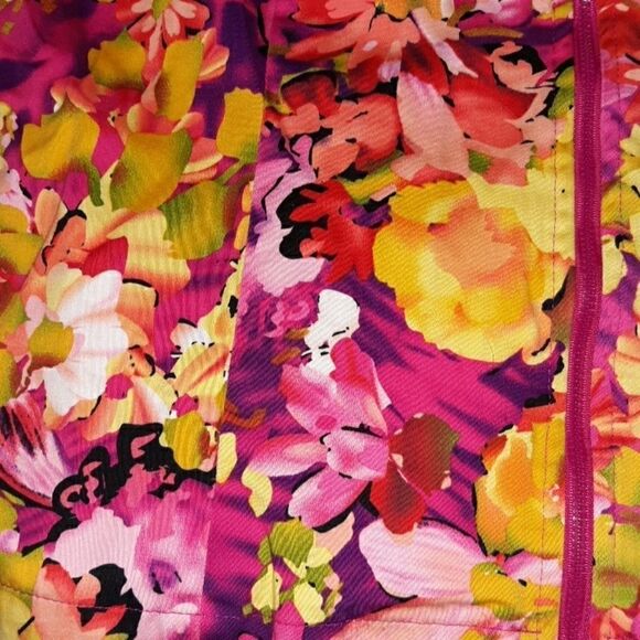 Erin London Floral‎ Light Jacket Full Zip Small - Picture 2 of 8